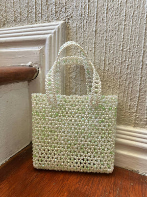 Jade Handmade Beaded Hand Bag - image