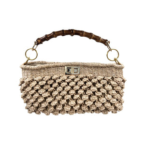 Beige Abaca Purse - image